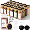 ComSaf Spice Jars with Label 4 oz 24Pcs, Glass Spice