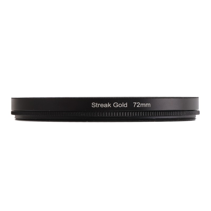 Gold Streak Digital Camera Lens Filter Antiscratch Optical Glass Aluminum
