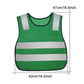 Kids High Visibility Safety Vest Reflective Mesh Vest Running Lightweight Vest Traffic Walking Vest Green Breathable Construction Vest Neon Green for Biking 10 PCS