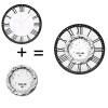 25cm Round Iron Wall Clock with a Celestial Motif and