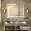 Espejo Rectangular de Baño con Luz LED Táctil, 3 Tonos