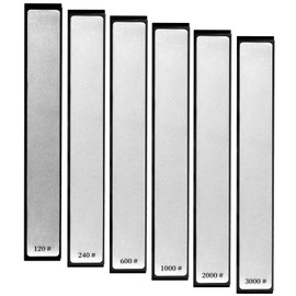 Set of 6 Diamond Whetstone Repair Sharpening Stone Correction Whetstone Set 120# 240# 600# 1000# 2000# 3000# Double-Sided Sharpener Knife Sharpening Finish Perfect for Knife Sharpening Non-slip Base