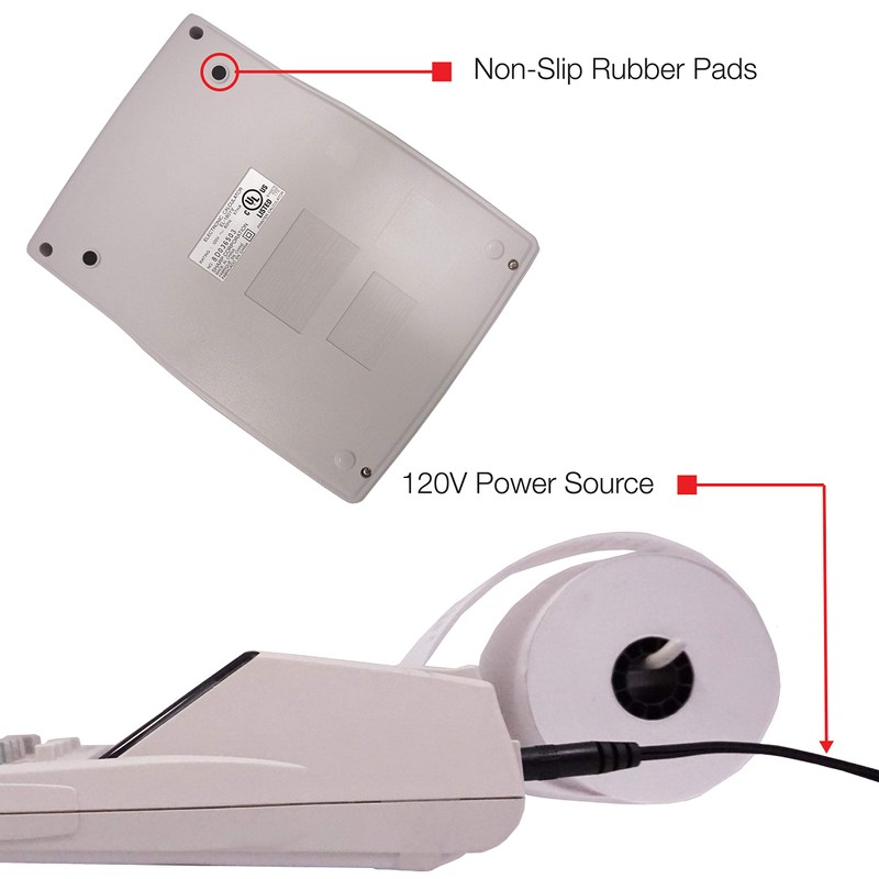 Sharp El-1750V 12-Digit Desktop Printing Calculator, White