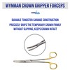 3 Pcs of T/C Wynman Crown Remover Gripper Forceps 7"