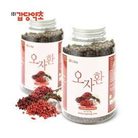 Gapdang Herb 갑당약초오자환 350g X 2병 구성 (복분자 구기자 오미자 토사자 사상자) Gaptang Herbal Oja Pills 350g X 2 Bottles (Bokbunja, Guggija, Omija, Tosaja, Sasangja)