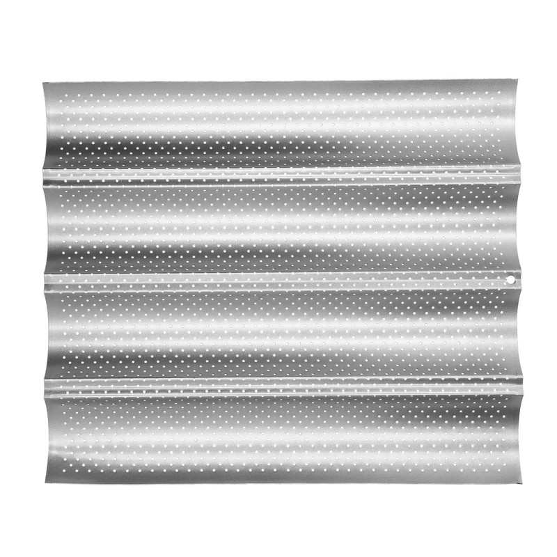 French Bread Pan Thickened Perforated Multi Slot Baguette Baking Pan