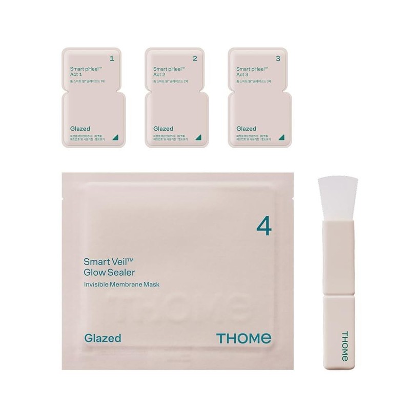 THOME 글로우 필 원데이 키트 - 4단계 형 광채 스킨케어