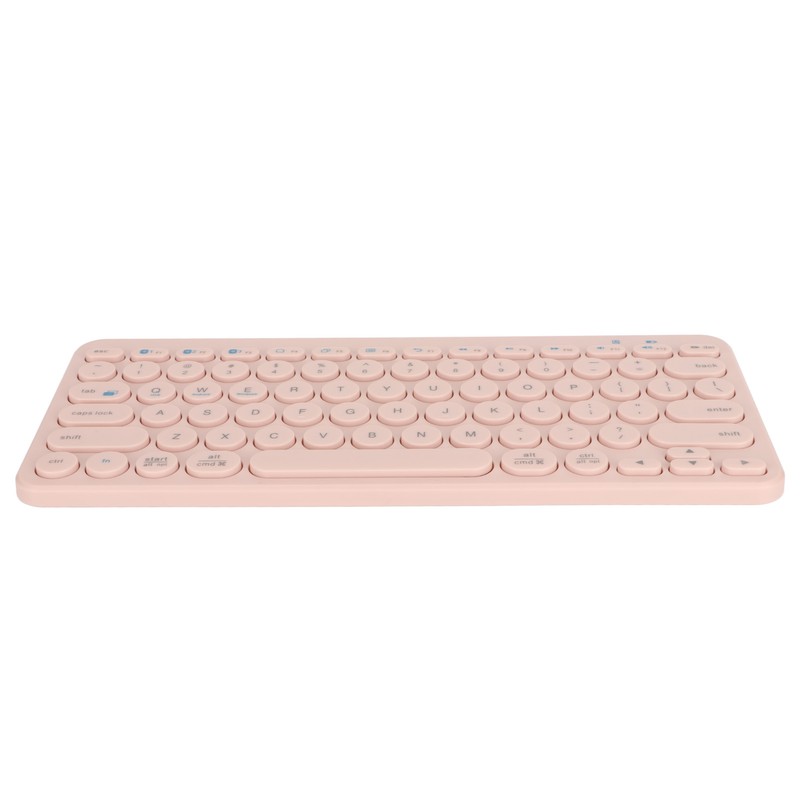 Wireless Keyboard 78 Keys Round Keycaps Slim Compact Retro Quiet