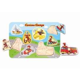Curious George VG15 Wooden Matching Puzzle ~ George and Gluemono ~