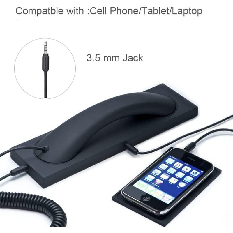 ENJOY-UNIQUE Ricevitore per telefono con microfono da 3,5 mm, stile