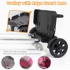 Folding Backpack Trolley with Large Solid Tank Wheels, Aluminum Alloy