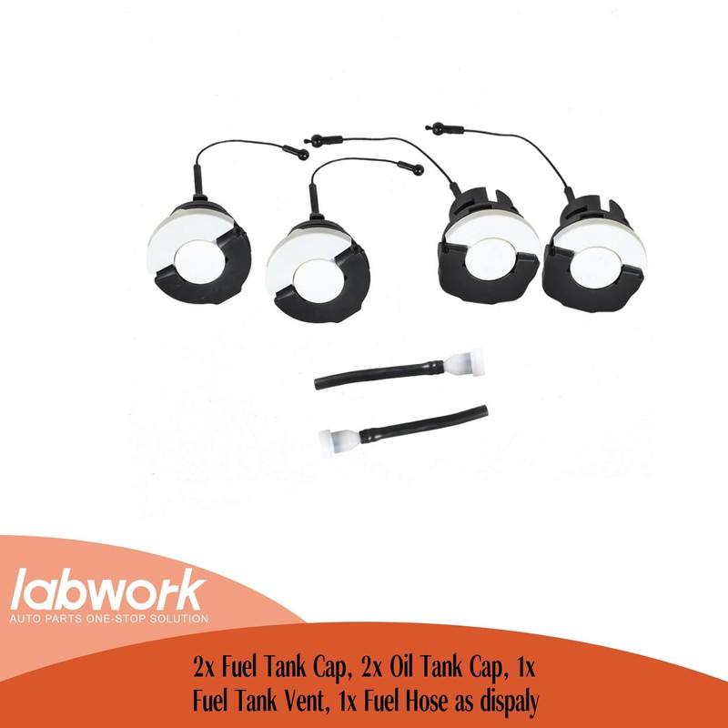 labwork 2 Pack Fuel Oil Tank Cap Vent Hose Kit
