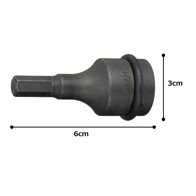 Tone HP4AH-08 Hexagon Socket for Impact, 0.5 inch (12.7 mm)