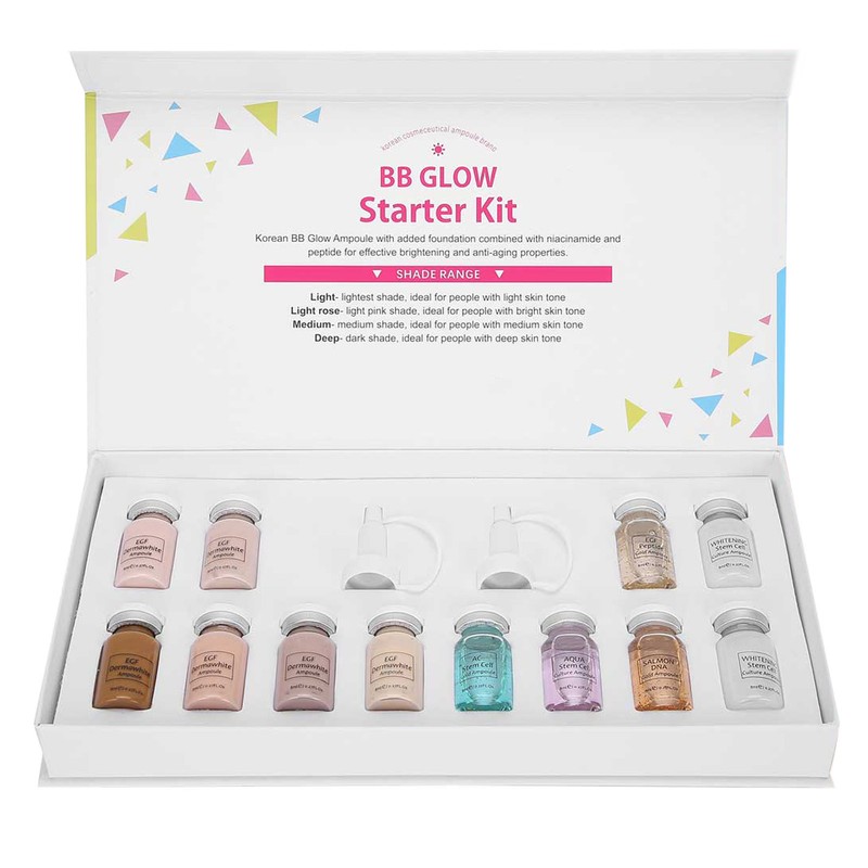 ibcccndc 6pcs Liquid Foundation 6pcs Serum Face Skin Brightening Rejuvenation