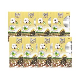 벨네이처 유기농 면봉 200개입 8개 Belnature Organic Cotton Swabs 200 Count 8-Pack