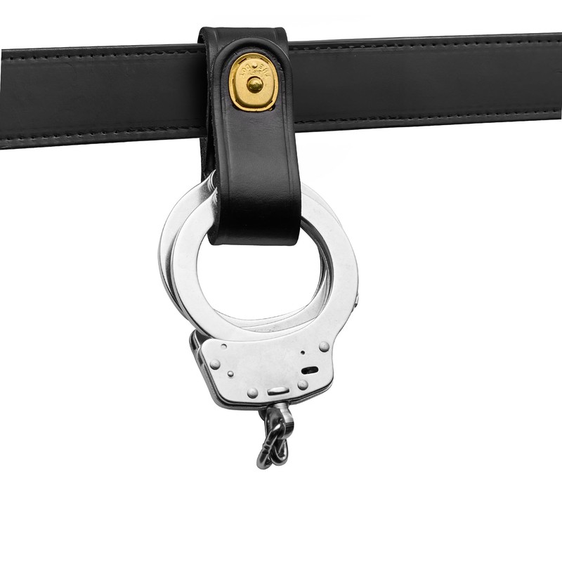 JAY-PEE Tactical Leather Handcuff Strap Holder with Brass Safety Snap