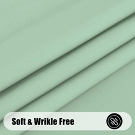 smiry Rectangle Table Cloth, Waterproof Anti-Scratch Polyester Tablecloth, Decorative Washable Fabric Table Cover for Dining, Buffet, Parties and Outdoor, 60x84, Sage Green