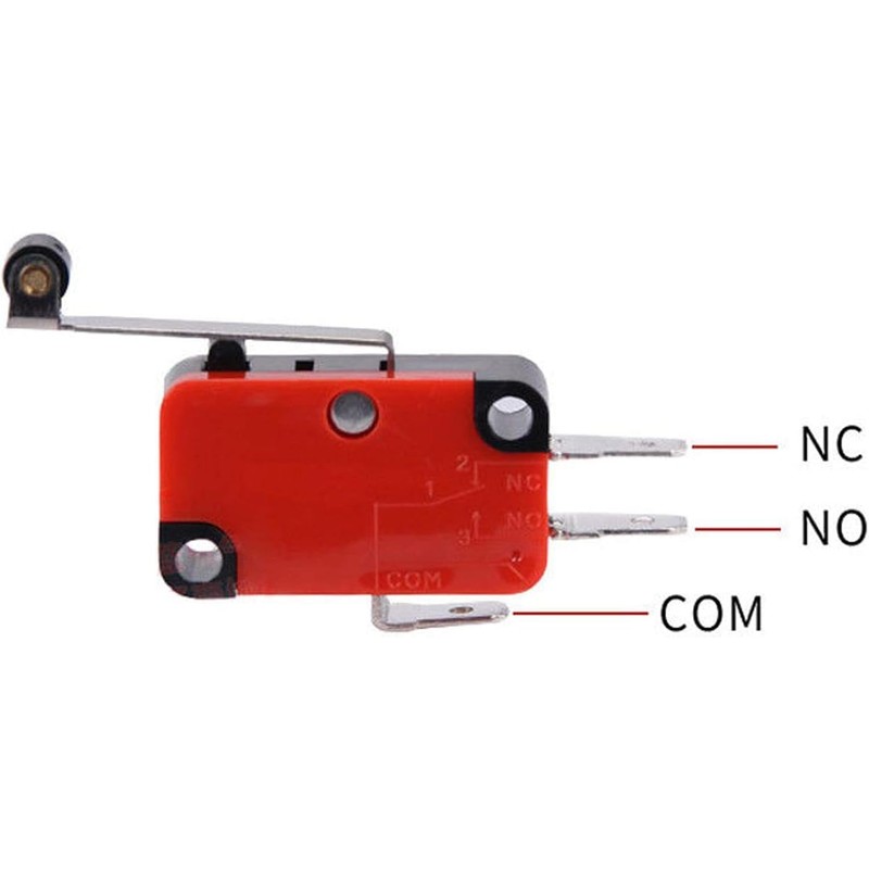 A-DIGISHUO 10pcs Micro Limit Switch V-156-1C25 Hinge Roller Lever Arm