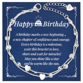 CheersLife Sister Friendship Bracelets, Women's Bracelet, Silver 925 Gift, Girlfriend Gifts for Sister, Bracelet for Girlfriend, Gifts for Best Friend, Best Sister, Silver Copper, Bead