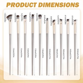 10 PCS Eyeshadow Brushes Set, Travel Makeup Brush Set Brushes Eye Shadow Blend Brush Set Soft Synthetic Bristle with Leather Storage Bag for Wedding Bridal Shower Favors