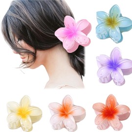 6Pcs Flower Claw Clips, Strong Hold Nonslip Hair Clips for Women and Girls, Flower Hair Clip for Women Girls Holiday Gifts (Multicolour)