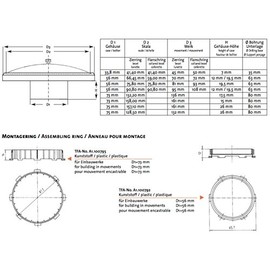 Brass-Look Thermometer Movement Insert 72mm K1.100396