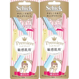 Schick Premier Sensitive Large Disposable Disposable Women's Razor Face Makeup Large Disposal (Pack of 2)