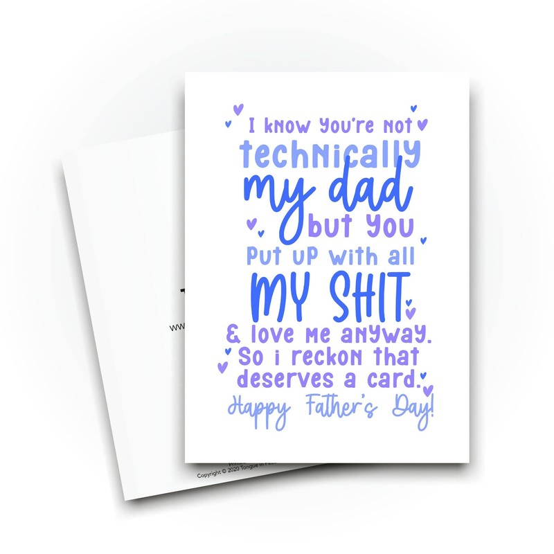 Funny Father's Day Cards - Not Technically My Dad -