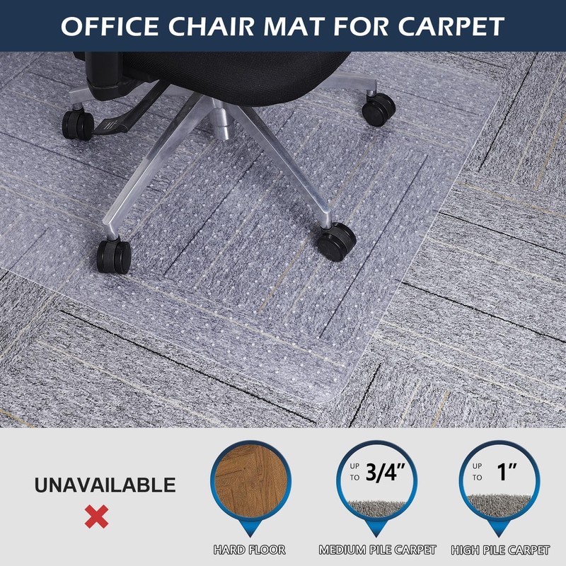 Chair Mat for Carpet, SALLOUS 46" x 60" Office Chair