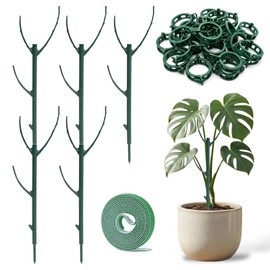 5pack Monstera Plant Support – Stackable Indoor & Outdoor Support, for Climbing Plants, Pothos & Other Small Plants, with Clamps & Other Planting Accessories, Perfect Moss Pole Replacement