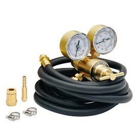 CAMPFIRE Argon CO2 Regulator with Dual Gauges and 9.8FT Gas Hose, CGA580 Inlet, 0–4000 PSI Input Pressure for MIG and TIG Welding