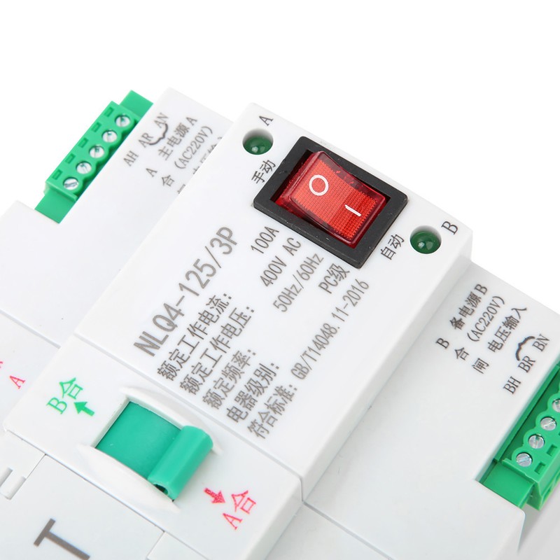 AC 400V 3P 63/80/100A Dual Power Automatic Transfer Toggle Switch(100A)