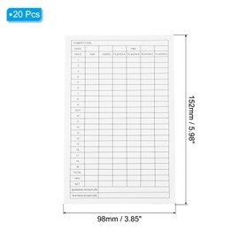 PATIKIL Golf Score Sheet, 20 Sheets 6 x 3.9 Inch Golf Scorecard Record Score Keeper Card for Tracking Score Record Tools Outdoor Golf Club Accessories, White