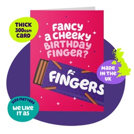 Wottahoot Rude Cards - Rude Birthday Card for Her - Funny Offensive Birthday Card Women 'Cheeky Finger' - Inappropriate Rude Card for Wife, Girlfriend, Partner