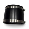 Aqua Universe 4" Flexible Rubber Connector 130x130x100mm with Hose Clips