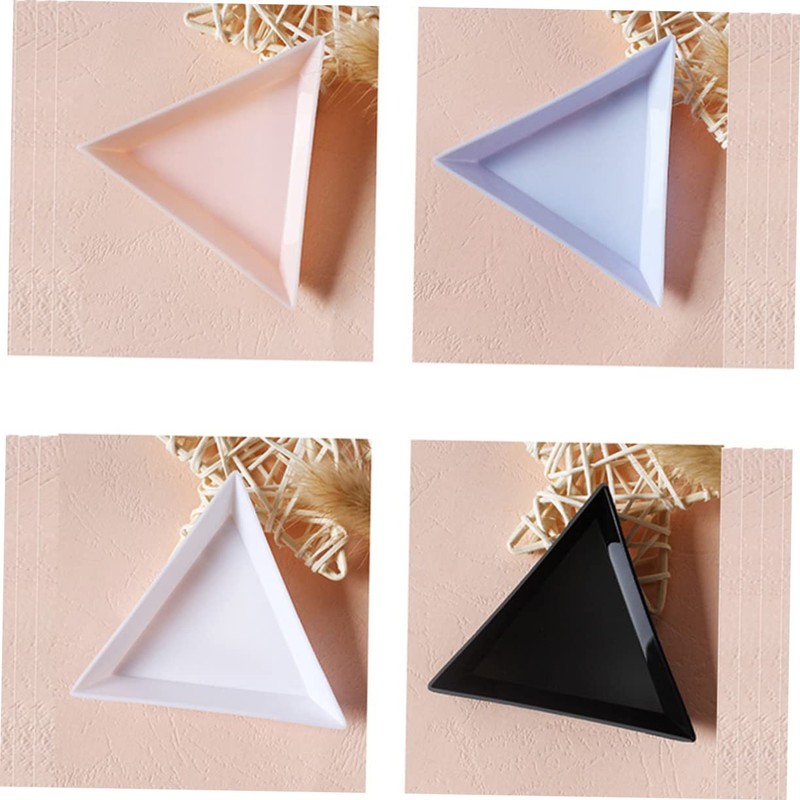 Healeved Triangular Storage Trays for Nail Art Jewelry 80pcs Set