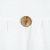 DOSLY IDÉES Farmhouse Shower Curtain, White Cloth Button Curtain, Cotton