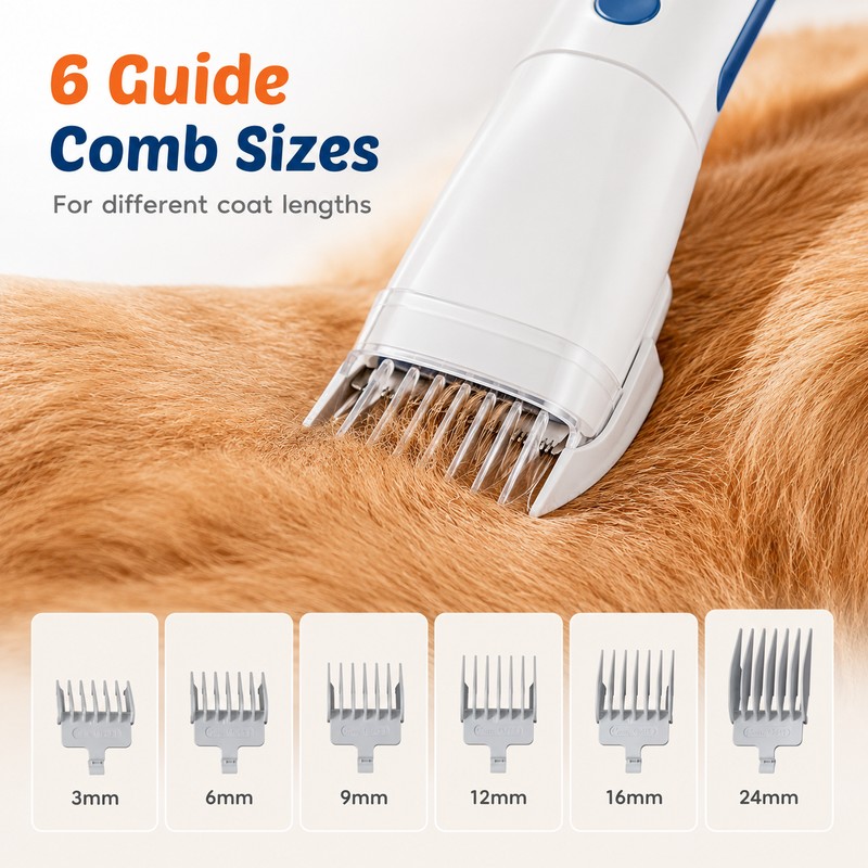 2.5L Pet Grooming Vacuum Kit – 3 Suction Modes with