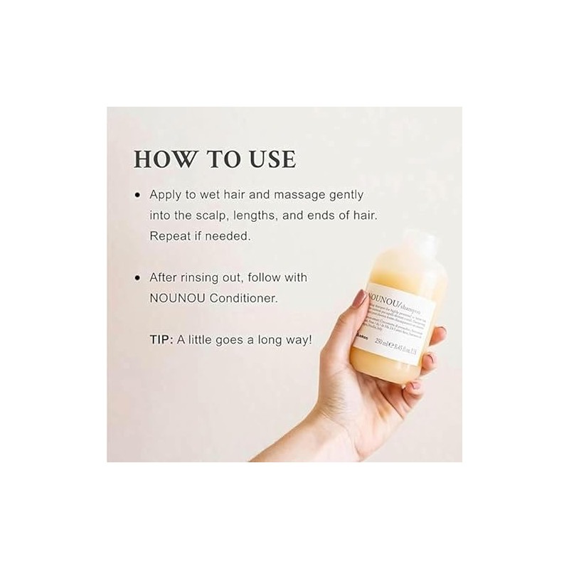 Davines Essential Haircare Shampoo Nounou 250 ml, (Pack of 1)
