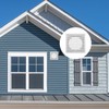 PATIKIL 4" Wall Vent, ABS Gable Vent Grille Louvered Square