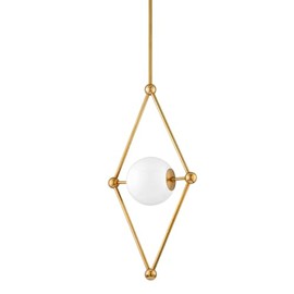 Corbett-Standard 298-42 Bickley - 1 Light Pendant 42 inches Tall and 10 inches Wide - Vintage Brass