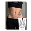 Semi Permanent Fine Line Tattoo, Large Tattoo Waterproof 2 Pcs