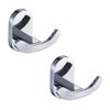 BOOKARROW Pairs Bathroom Towel Hooks(2 Pack), Heavy Duty Round Chrome Twin Robe and Door Hook, Wall Mount Screw Fixed Coat Hanger in Bedroom or Kitchen 7113-2PCS