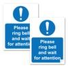 SAFESIGN (2 Pack) Please Ring The Bell And Wait For