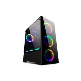Bgears b-Voguish Gaming PC Case with Tempered Glass panels, USB3.0, Support E-ATX, ATX, mATX, ITX. (Fans are sold separately)