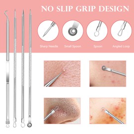 Whitehead Blemish Removal Tool Pimple Popper Tool Kit 8 Pcs Blackhead Remover