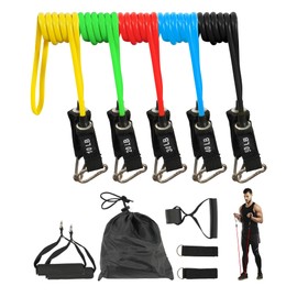 Fitvids Resistance Loop Bands Set - 5-Level Exercise Bands for Home Fitness, Physical Therapy & Strength Training (10-50lbs)