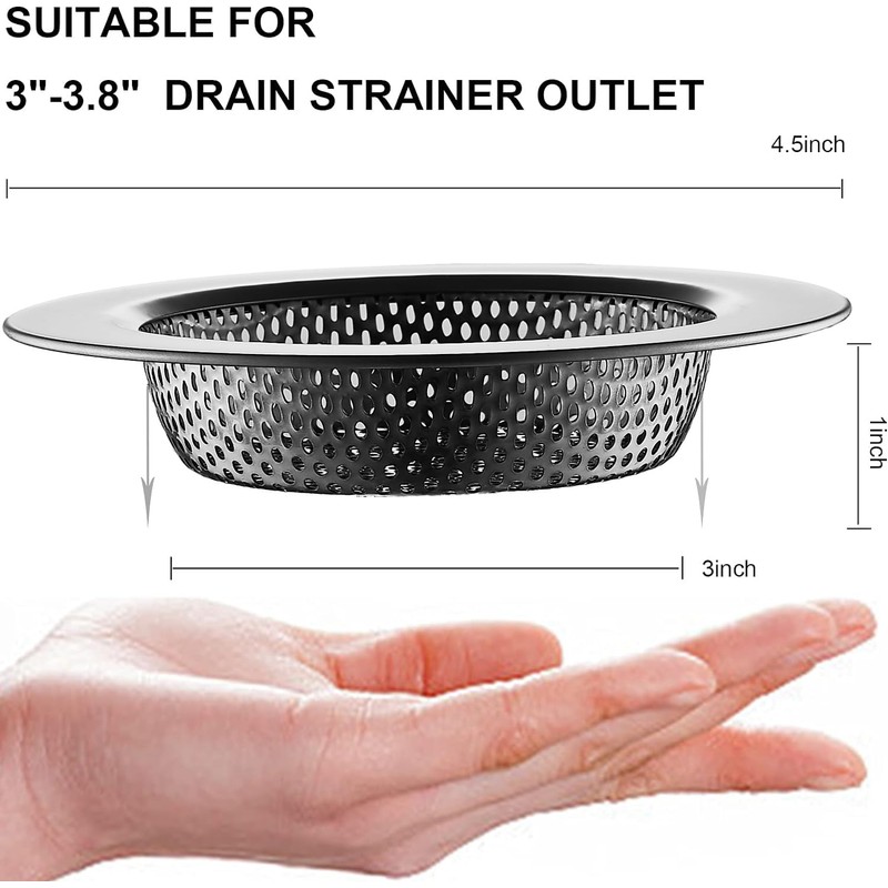 LASSHSWA Kitchen Sink Strainer Stainless Steel, Kitchen Sink Drain Strainer,
