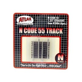 Atlas N Code 55 Nickel Silver 1.25" Straight Track (6) Trains