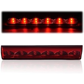 PIT66 LED 3rd Brake Light, Compatible with Truck Cap Topper Leer Are Century LED Recessed 3rd Third Brake Light Lamp AT-LED-36R Red Lens Chrome Housing